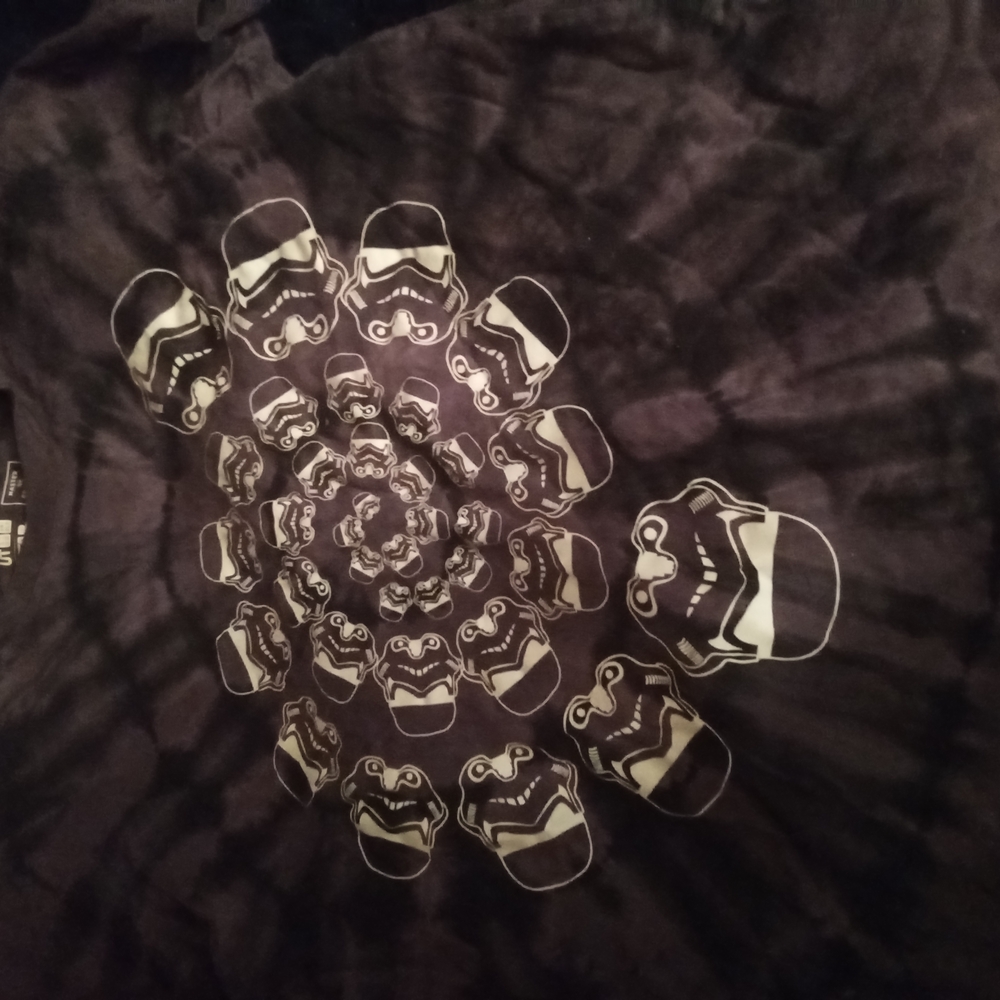 Black Tie-Dye Graphic T-Shirt